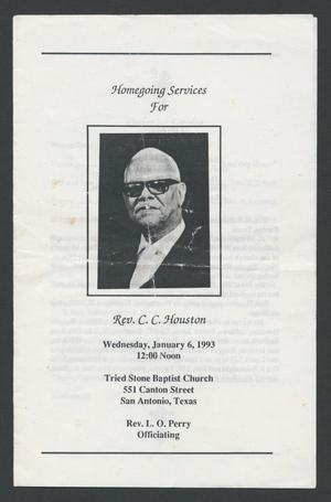 [Funeral Program for Rev. C. C. Houston, January 6, 1993]