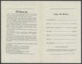 Thumbnail image of item number 2 in: '[Funeral Program for Mrs. Minnie Taylor, February 27, 1970]'.