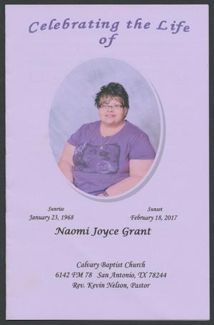 [Funeral Program for Naomi Joyce Grant, 2017]