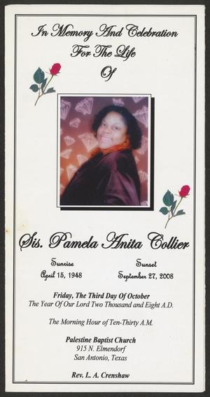[Funeral Program for Sis. Pamela Anita Collier, October 3, 2008]