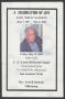 Pamphlet: [Funeral Program for Earl "Rock" Glosson, May 10, 2002]