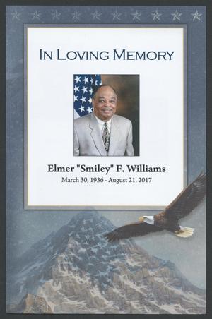 [Funeral Program for Elmer "Smiley" F. Williams, August 29, 2017]