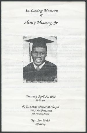 [Funeral Program for Henry Mooney Jr., April 30, 1998]