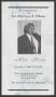 Primary view of [Funeral Program for Leroy E. Williams, December 3, 2008]