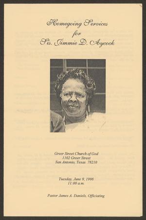 [Funeral Program for Sis. Jimmie D. Aycock, June 9, 1998]