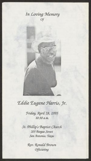 [Funeral Program for Eddie Eugene Harris, Jr., April 28, 1995]