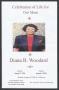 Primary view of [Funeral Program for Diana B. Woodward, August 15, 2016]