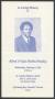 Pamphlet: [Funeral Program for Alfred O'Neal (Bubba) Bradley, February 2, 1994]
