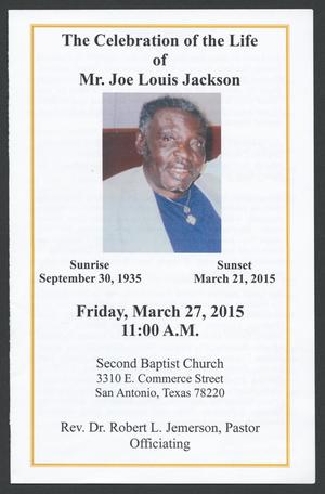 [Funeral Program for Mr. Joe Louis Jackson, March 27, 2015]