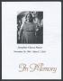Primary view of [Funeral Program for Josephine Chavez Parker, March 18, 2016