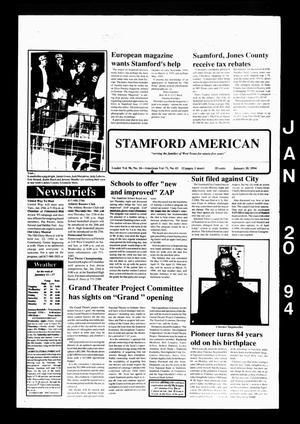 Stamford American (Stamford, Tex.), Vol. 71, No. 43, Ed. 1 Thursday, January 20, 1994