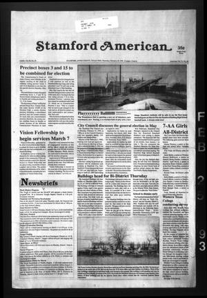 Primary view of object titled 'Stamford American (Stamford, Tex.), Vol. 71, No. 48, Ed. 1 Thursday, February 25, 1993'.