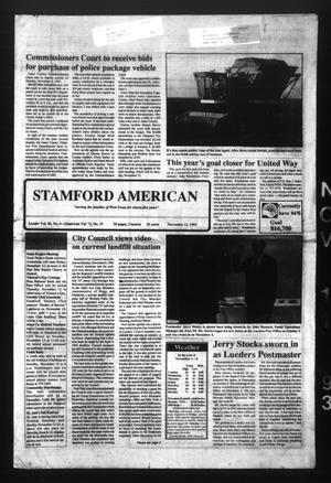 Primary view of object titled 'Stamford American (Stamford, Tex.), Vol. 71, No. 33, Ed. 1 Thursday, November 11, 1993'.