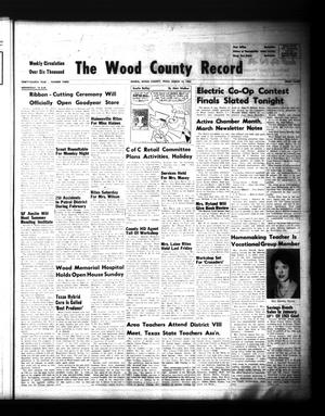 Primary view of object titled 'The Wood County Record (Mineola, Tex.), Vol. 34, No. 3, Ed. 1 Monday, March 15, 1965'.