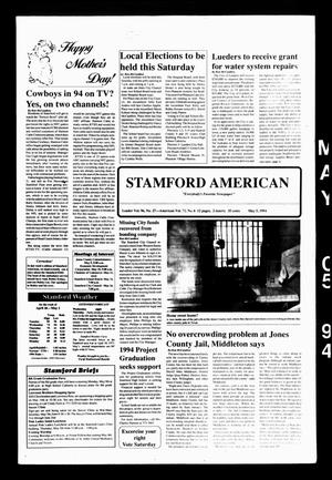 Primary view of object titled 'Stamford American (Stamford, Tex.), Vol. 72, No. 6, Ed. 1 Thursday, May 5, 1994'.