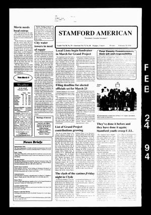 Stamford American (Stamford, Tex.), Vol. 71, No. 48, Ed. 1 Thursday, February 24, 1994