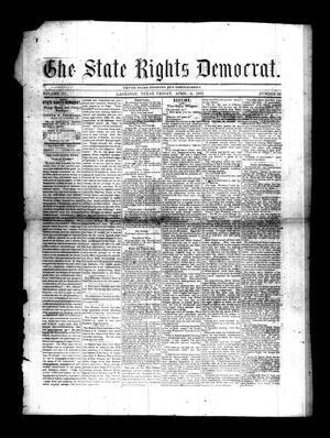 Primary view of object titled 'The State Rights Democrat. (La Grange, Tex.), Vol. 3, No. 26, Ed. 1 Friday, April 5, 1867'.