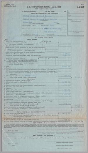 [United States National Company Form 1120, U. S. Corporation Income Tax Return: 1952]
