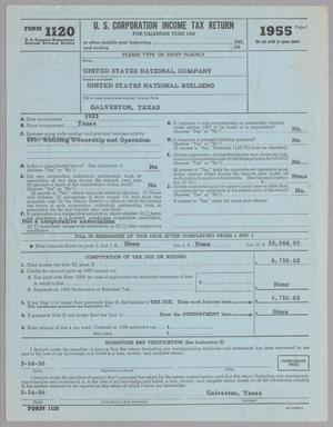 [United States National Company Form 1120, U. S. Corporation Income Tax Return: 1955]