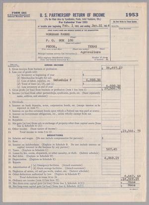 [Worsham Farms Form 1065: U.S. Partnership Return of Income: 1953]