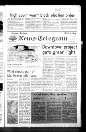 Sulphur Springs News-Telegram (Sulphur Springs, Tex.), Vol. 107, No. 186, Ed. 1 Wednesday, August 7, 1985