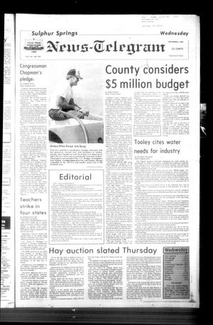 Sulphur Springs News-Telegram (Sulphur Springs, Tex.), Vol. 107, No. 209, Ed. 1 Wednesday, September 4, 1985