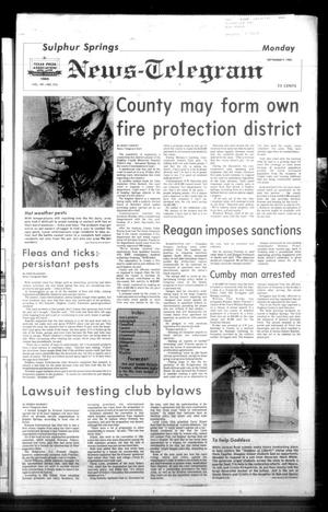Sulphur Springs News-Telegram (Sulphur Springs, Tex.), Vol. 107, No. 213, Ed. 1 Monday, September 9, 1985