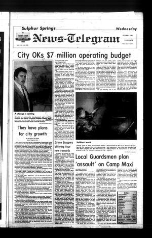 Sulphur Springs News-Telegram (Sulphur Springs, Tex.), Vol. 107, No. 233, Ed. 1 Wednesday, October 2, 1985