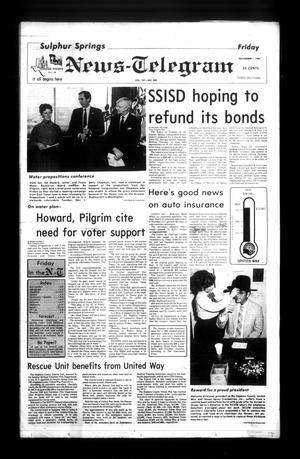 Primary view of object titled 'Sulphur Springs News-Telegram (Sulphur Springs, Tex.), Vol. 107, No. 259, Ed. 1 Friday, November 1, 1985'.