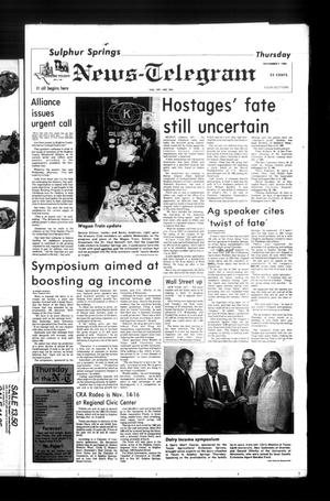 Primary view of object titled 'Sulphur Springs News-Telegram (Sulphur Springs, Tex.), Vol. 107, No. 264, Ed. 1 Thursday, November 7, 1985'.