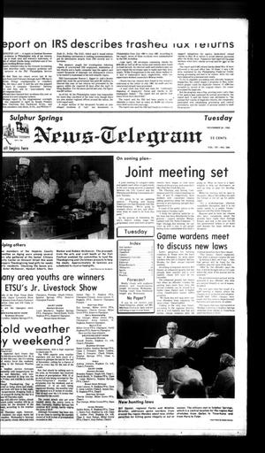 Sulphur Springs News-Telegram (Sulphur Springs, Tex.), Vol. 107, No. 280, Ed. 1 Tuesday, November 26, 1985