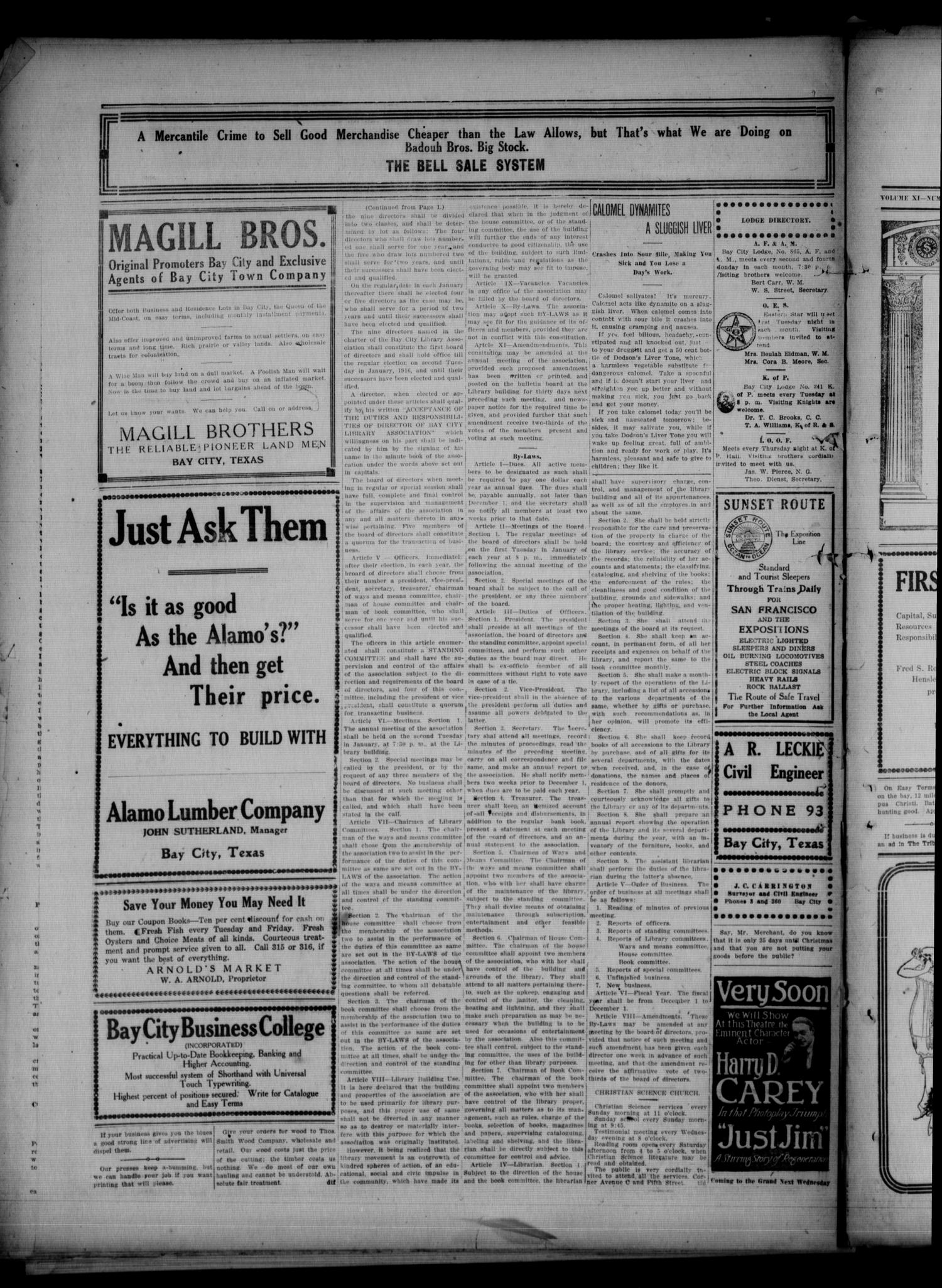 The Daily Tribune. (Bay City, Tex.), Vol. 11, No. 12, Ed. 1 Tuesday, November 23, 1915
                                                
                                                    [Sequence #]: 4 of 4
                                                