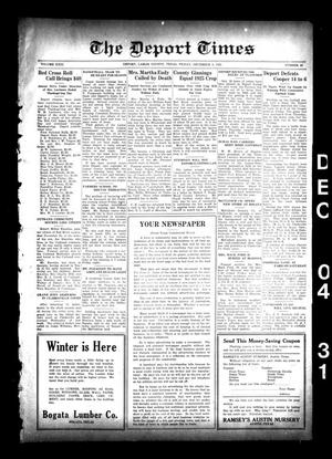 The Deport Times (Deport, Tex.), Vol. 23, No. 43, Ed. 1 Friday, December 4, 1931