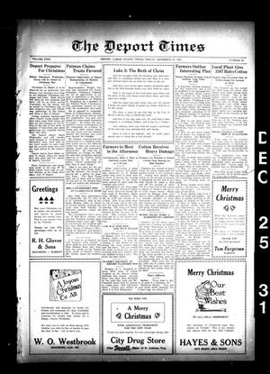 The Deport Times (Deport, Tex.), Vol. 23, No. 46, Ed. 1 Friday, December 25, 1931