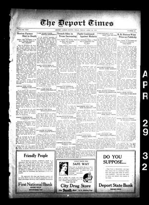 The Deport Times (Deport, Tex.), Vol. 24, No. 12, Ed. 1 Friday, April 29, 1932