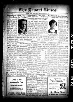 The Deport Times (Deport, Tex.), Vol. 24, No. 30, Ed. 1 Friday, September 2, 1932
