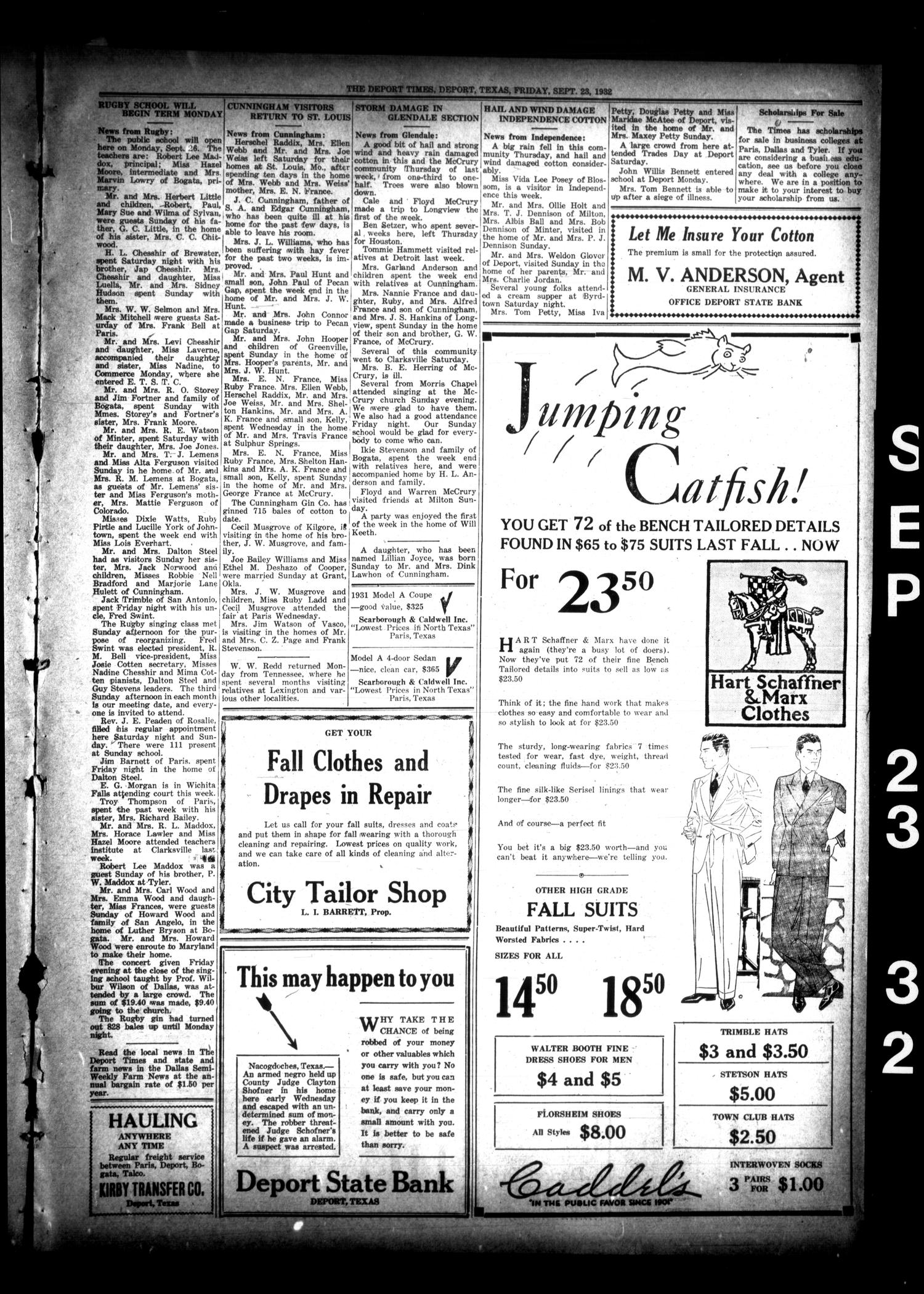 The Deport Times (Deport, Tex.), Vol. 24, No. 33, Ed. 1 Friday, September 23, 1932
                                                
                                                    [Sequence #]: 3 of 8
                                                