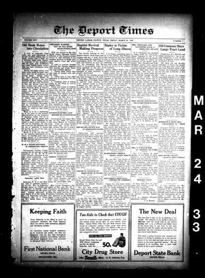 The Deport Times (Deport, Tex.), Vol. 25, No. 7, Ed. 1 Friday, March 24, 1933