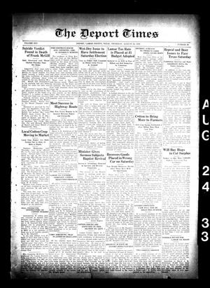 The Deport Times (Deport, Tex.), Vol. 25, No. 29, Ed. 1 Thursday, August 24, 1933