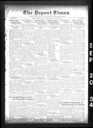 The Deport Times (Deport, Tex.), Vol. 26, No. 37, Ed. 1 Thursday, September 20, 1934