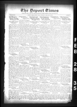 The Deport Times (Deport, Tex.), Vol. 27, No. 4, Ed. 1 Thursday, February 28, 1935