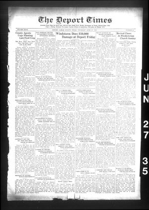 The Deport Times (Deport, Tex.), Vol. 27, No. 21, Ed. 1 Thursday, June 27, 1935