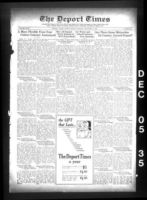 The Deport Times (Deport, Tex.), Vol. 27, No. 44, Ed. 1 Thursday, December 5, 1935