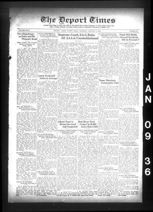 The Deport Times (Deport, Tex.), Vol. 27, No. 49, Ed. 1 Thursday, January 9, 1936