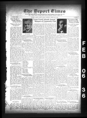The Deport Times (Deport, Tex.), Vol. 28, No. 1, Ed. 1 Thursday, February 6, 1936