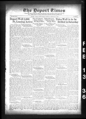 The Deport Times (Deport, Tex.), Vol. 28, No. 2, Ed. 1 Thursday, February 13, 1936