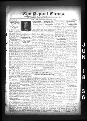 The Deport Times (Deport, Tex.), Vol. 28, No. 20, Ed. 1 Thursday, June 18, 1936