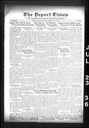 The Deport Times (Deport, Tex.), Vol. 28, No. 25, Ed. 1 Thursday, July 23, 1936