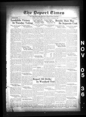 The Deport Times (Deport, Tex.), Vol. 28, No. 40, Ed. 1 Thursday, November 5, 1936