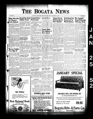The Bogata News (Bogata, Tex.), Vol. 40, No. 14, Ed. 1 Friday, January 25, 1952